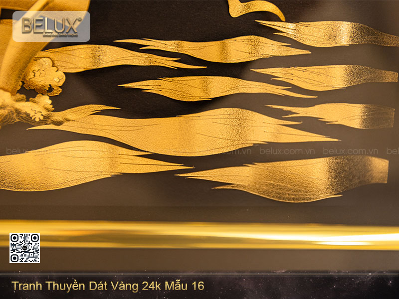 Tranh Thuyền Dát Vàng 24k Mẫu 16